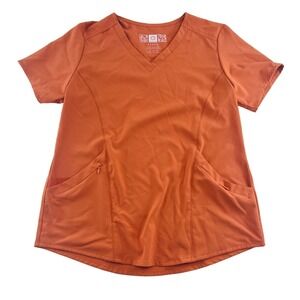 Wonderwink‎ Women's Modern Fit Scrub Top M Recycled Polyester/Spandex Orange